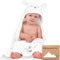 KeaBabies Kapuzenhandtuch Baby - Baby Handtuch Kapuze, Weich & Super Saugfähig Babyhandtuch Mit Kapuze für Neugeborene, Baby Badetuch mit Kapuze, Babybadetücher & Kapuzenhandtücher (Lamb)