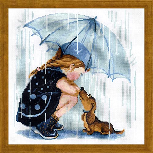 Riolis Kreuzstich-Set Unter dem Regenschirm