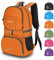 Bekahizar Rucksack 35L, Lightweight Backpack Foldable Hiking Daypack Packable Travel Day Bag for Men Women Teens Outdoor Sports Walking Camping Travelling Cycling (Orange)