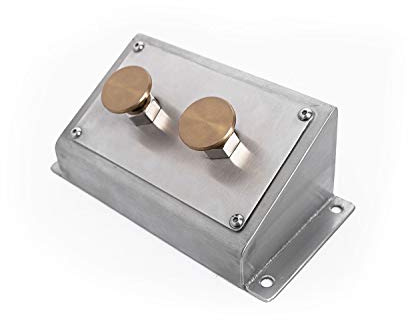 Mitigeur de sol à double pédale pour eau chaude/froide, non temporisé avec boitier extérieur de support en acier inoxydable.