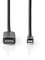 NEDIS Cable Mini DisplayPort - DisplayPort 1.4 - Mini DisplayPort macho - HDMI™ - 48 Gbps - 2 m - Redondo - Negro