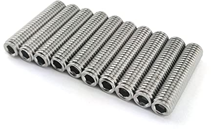 Gewindestifte Innensechskant Kegelkuppe Madenschrauben Edelstahl A2 DIN 913 (M6x6) x10