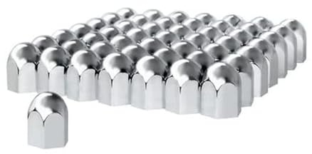 United Pacific 10057CB Wheel Lug Nut Cover Set, 1-1/2 x 2-1/4, Chrome, Plastic, Standard, Push-On Style