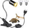 MILIWAN Lampada Tartaruga Kit Include 2 Lampade Riscaldante per Rettili e 1 Portalampada E27, Lampade Calore da 75W con Luce UVA UVB Bianca Calda per Tartaruga, Serpente, Lucertola, Cacatua, ecc