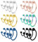 Incaton 16G Septum Piercing 24Stk Septum Hoop Chirurgenstahl Hufeisen Nasenpiercing Ohr Helix Tragus Piercing Schmuck 6mm,8 mm,10 mm,12 mm