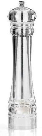 Leone Molinillo de pimienta y sal grande transparente – 30 cm – Acrílico de plexiglás y acero inoxidable. Mecanismo de cerámica. Tamaño maxi.