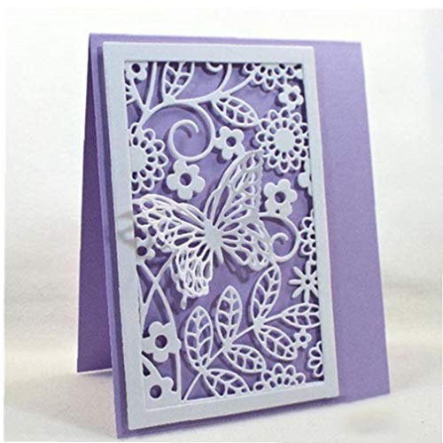 Zonfer 1pc Blumen Die Cuts, Blatt-Rahmen Blume Christmas Metal Cutting Cut-schablonen-Schablone Form DIY-einladungs-Karte Scrapbook Embossing