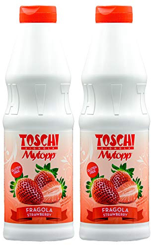 Food-United Dessert-Soße-ERDBEERE Topping-Eis-Sauce von TOSCHI 2x 1KG hochwertige fruchtig-süße Creme in Gastronomie-Qualität für Pudding Flammeri Sorbet Kuchen Kaltschalen