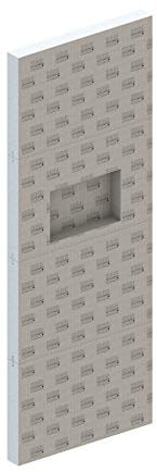LUX ELEMENTS Duschtrennwandelement mit Nische 240 x 90 x 10cm I 4-teilig geliefert inkl. 2x Kartuschen Montagekleber I Individuelle Anpassung möglich