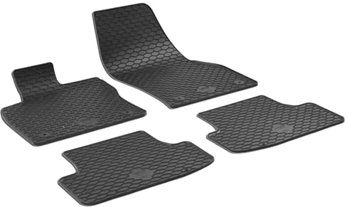 WALSER DirtGuard Gummi Fussmatten Auto für VW T-ROC Cabriolet (AC7) 12/2019-Heute, 100% passgenaue Auto Fußmatten, robuste Universal Fußmatte Auto, Gummimatten Auto