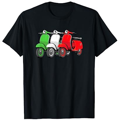 Motorroller Scooter Rollerfahrer - Italien Flagge Mofa Moped T-Shirt