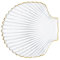 Cabilock Plateau de Bijoux en Forme de Coquillage: Verre Nautique Bijoux Organisateur Blanc Bibelette Porte-Décorative Assiette D' Affichage de Gâteau, 14x14x2.1cm