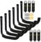 Tahikem 6 Set Garage Hooks, Utility Ladder Hooks 9 Inch / 23cm Long, Black Garage Storage Tool Hooks, Heavy Duty Large Wall Mounts Hanger Brackets, Outdoor Indoor Bike Chair Hose Storage - H22 X L23cm