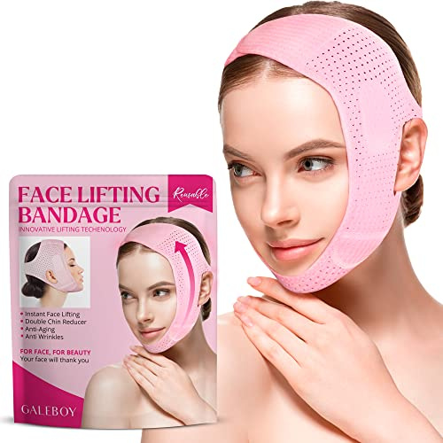 Wiederverwendbare Doppel-Kinn-Reduzierer-V-Linien-Maske – Doppel-Kinnentferner, Gesichts-Schlankheitsmaske, Kinnriemen, Kinn-Up-Maske, Gesichtsstraffungsgürtel, V-förmige Schlankheits-Gesichtsmaske