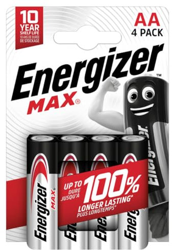 Energizer Max Piles max AA dure jusqu à 100% plus longtemps x4 - Les 4 piles
