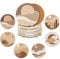 JJ PRIME - Keramik Untersetzer Gläser Set 6 Stück | Glas Untersetzer-Set Modern | Getränkeuntersetzer mit Korkboden - Kratzfest, Anti-Rutsch Glasuntersetzer Beige Tisch Deko (Boho)