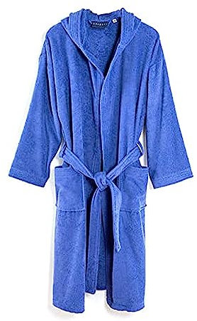 Caleffi - Accappatoio Uomo Donna Spugna 100% Cotone Morbido e Assorbente, Accappatoio Donna Uomo Resistente a Rapida Asciugatura con Cappuccio, Tasche, Cintura con Passanti e Gancio + Bag Salvaspazio