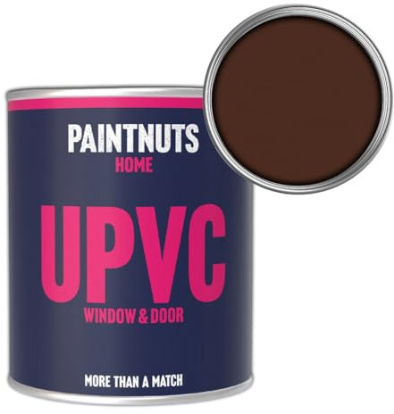 PaintNuts UPVC Window & Door Paint - RAL-8016 - MAHOGANY BROWN Gloss 1 Litre Tin
