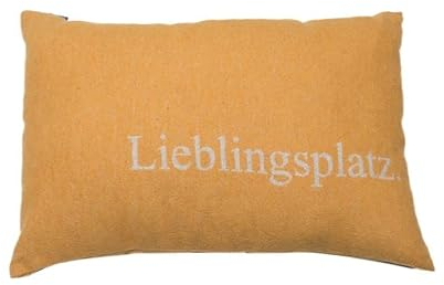 David Fussenegger [W0724] Kissenhülle Lieblingsplatz Ocker, 60x40 cm