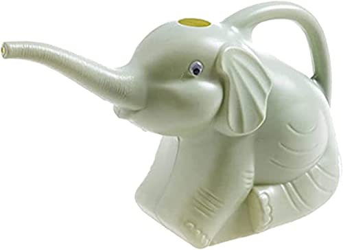 Youning Gießkanne Blumengießkanne 2 Liter Elefant Design Kleine Gartengießkanne aus Kunststoff Neuheit Tier Gießkessel für Innen und Außen, Haus, Garten Gartengeräte für Kinder (Grün)