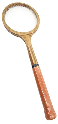 harayaa Holz-Tennisschläger, Vintage-Dekor, Foto-Requisite, Retro-Stil, Tennisschläger, Rutschfester Griff, für Kinder, Vatertag, Anfänger, Erwachsene,