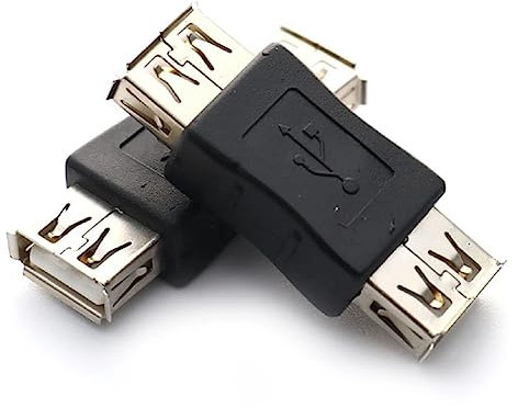 Generic 2 PCS USB 2.0 Female to Female Converter, Adapter Joiner Cable, Connector, Coupler for Expand Connectivity and Seamless Data Transfer. Dual Ports Adapter Converter.