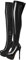 blingqueen Stivali elasticizzati da donna sopra il ginocchio, con plateau, Pintura Nero, 36 EU