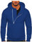 KONG JIMFAN Sweatjacke Herren Männer Geschenke Warm Hoodie Casual Weißer Hoodie Schwarzer Hoodie Herren T-Shirt Long Sleeve Hoodie Gothic Hoodie Herren Weiß(Blau,3XL)