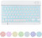OMOTON Wireless Keyboard bluetooth for iPad Pro/iPad Air/iPad Mini/iPhone 15 Pro- 7 Colour Backlight, Quiet, Ultra-thin, Rechargeable, UK Layout