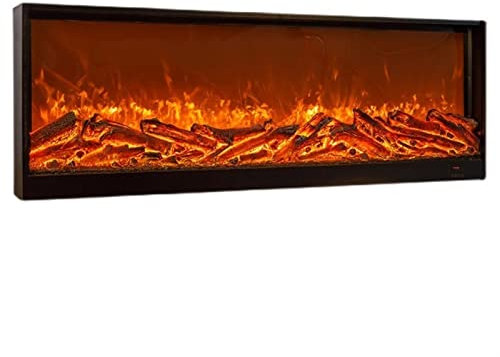 Chimenea de Vapor de Agua Chimenea eléctrica empotrada, Chimenea Decorativa con Fuego Realista 3D, Panel de Control táctil, overh Chimeneas Atomizadas 3D (Size : 700mm)
