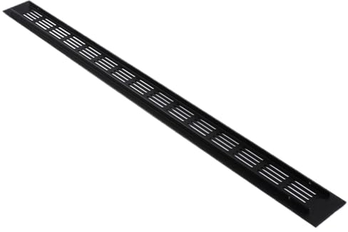 TopHomer Rejilla de ventilación rectangular, paquete de 2 rejillas de ventilación de 600 mm x 50 mm, cubierta de ventilación de cocina de aleación de aluminio, cubierta de ventilación de pared