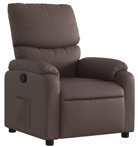 vidaXL Relaxsessel, Sessel mit Liegefunktion, Fernsehsessel Verstellbare Rückenlehne, Liegesessel Ruhesessel Polstersessel, Braun Kunstleder