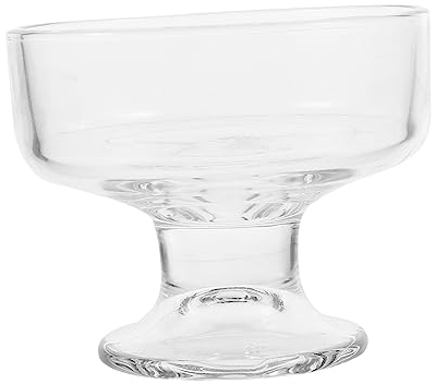IMIKEYA Coupe à Dessert Sundae Bol à Pudding en Verre Bol à Bagatelle sur Pied Tasses Glacées Paille 220 Ml