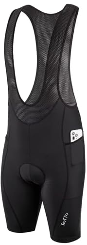 ROTTO Herren Radfahren Bib Shorts gepolstert mit Schwamm & Gel für Road Bike Mountain Bike Reiten