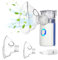 Inhalationsgerät Vernebler Tragbar,Inhalator Set Geräuscharmer für Kinder und Erwachsene,Inhaliergeräte mit Mundstück und 2 Maske USB Wiederaufladbar,Wirksam bei Atemwegserkrankungen (Blau)