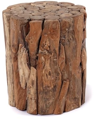 CREEDWOOD Colonne Malea 40 | Bois flotté, 40cm | Pied à Fleurs Massif, Colonne en Bois, Colonne décorative, Pied pour Plantes, Colonne de Sol Naturel, Support pour Fleurs