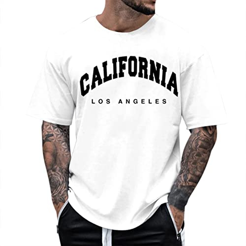 Oversized Tshirt Herren Palme Angels Tshirt Rundhals Sommer Shirts Männer Sommer Atmungsaktiv Sportshirt Baumwolle Basic Shirts Los Angeles Pullover Basic Tops Streetwear