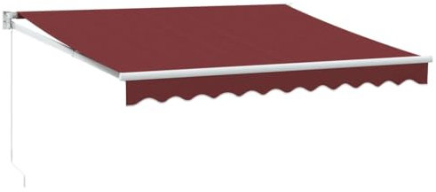 vidaXL Toldo retráctil Manual Burdeos 300x250 cm