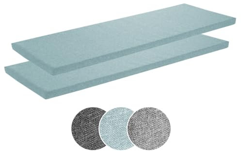 sleepling 2er Set Bierbankauflagen mit Bezug 220 x 25 x 4 cm, extra Dicke Auflage für gängige Bänke und Bierzeltgarnituren, türkis