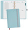 BEZEND Taschekalender 2025 Klein [auf Deutsch] ca.A6 16 x 10 cm, Kalender 2025 Klein Ringbuch mit Softcover & Abnehmbares Papier, Terminplaner 1 Woche 2 Seite mit Kartenschlitz, Aquamarin