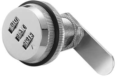 TOP-VIGOR 3 Digit Code Combination Cam Lock, 20mm Password Coded Locks Zinc Alloy Coded Convenient Security Number Lock for Locker Wardrobe Door Filing Cabinet Mailbox Drawer Cupboard, Silver