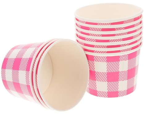 MAGICLULU Goldene Papierschalen 10 Stück Wiederverwendbar-dessertbecher Aus Papier Eisbecher Perfekt Für Partys