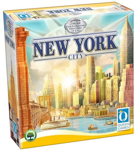 Queen Games Stefan Feld City Collection: New York City Essential – Strategiespiel | Brettspiel für 1–4 Spieler | 60–90 Min. | Hochwertige Edition (22414)