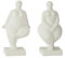 J-Line Figur MODERN Venus Zement WEIß 2 Sortiert (2er Set)