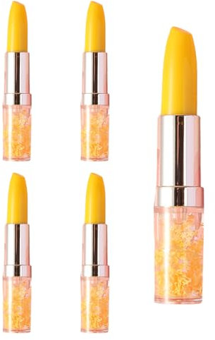 ZORESCOLEO Textmarker, Lippenstift-Form, Textmarker, fluoreszierender Stift, Textmarker, Set, Schulbedarf für Planer, 5 Stück