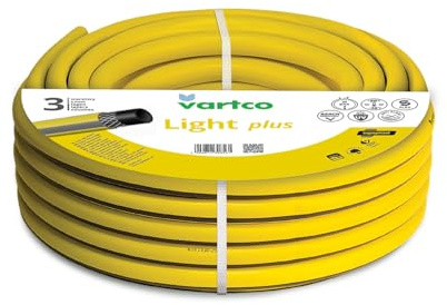 Vartco Light Plus Gartenschlauch 1, 3-lagig, flexibles Kreuzgeflecht aus Polyester, UV-beständig, algenhemmend, Druck 25 bar, Temperaturbereich -10 °C bis +50 °C, frei von Schwermetallen (30 m)