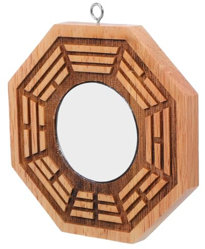 SWETRACE Handgefertigter Traditioneller Chinesischer Bagua Spiegel Konvexer Feng Shui Türspiegel zum Schutz von Zuhause und Wohlstand