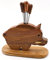 ART ESCUDELLERS PINCHERO Jabali con 6 Pinchos en Madera de Olivo Hecho a Mano. 14 cm x 5,5 cm x 9,5 cm
