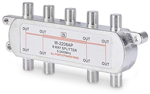 SSL Satellites Multi Way Cable TV Splitter (8 Way)