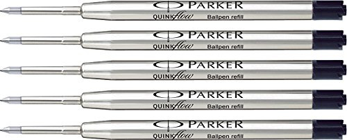 Parker Quinkflow M (Mittel) Minen 5 Stück schwarz